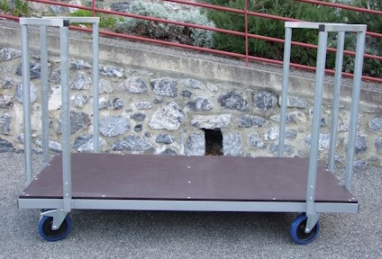 Chariot de transport pour 10 tables de fête 