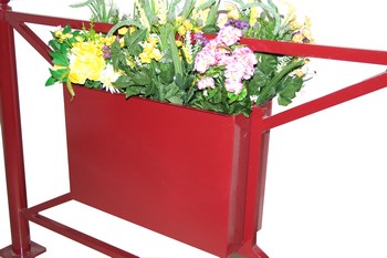 Détail Jardinière incorporée à la barrière